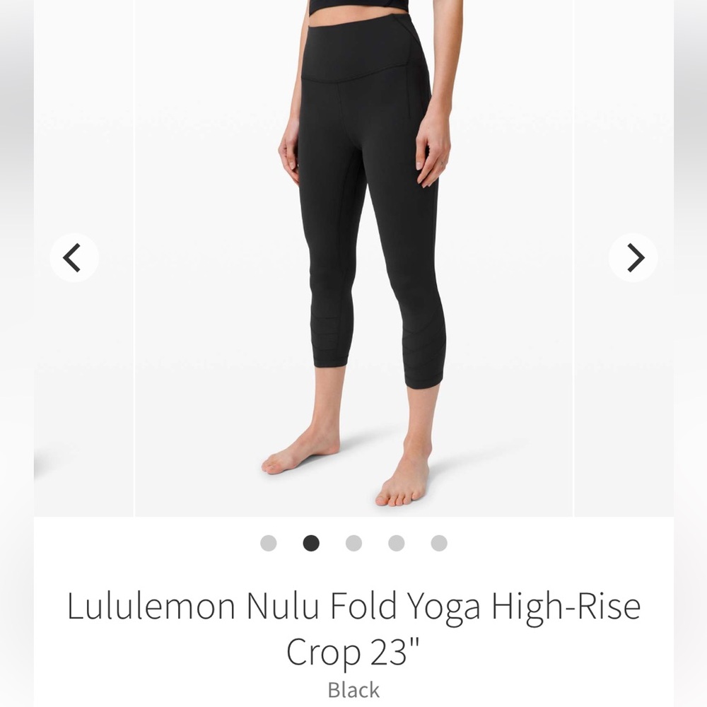 lululemon nulu fold high rise 23” align pant size 0 - like new